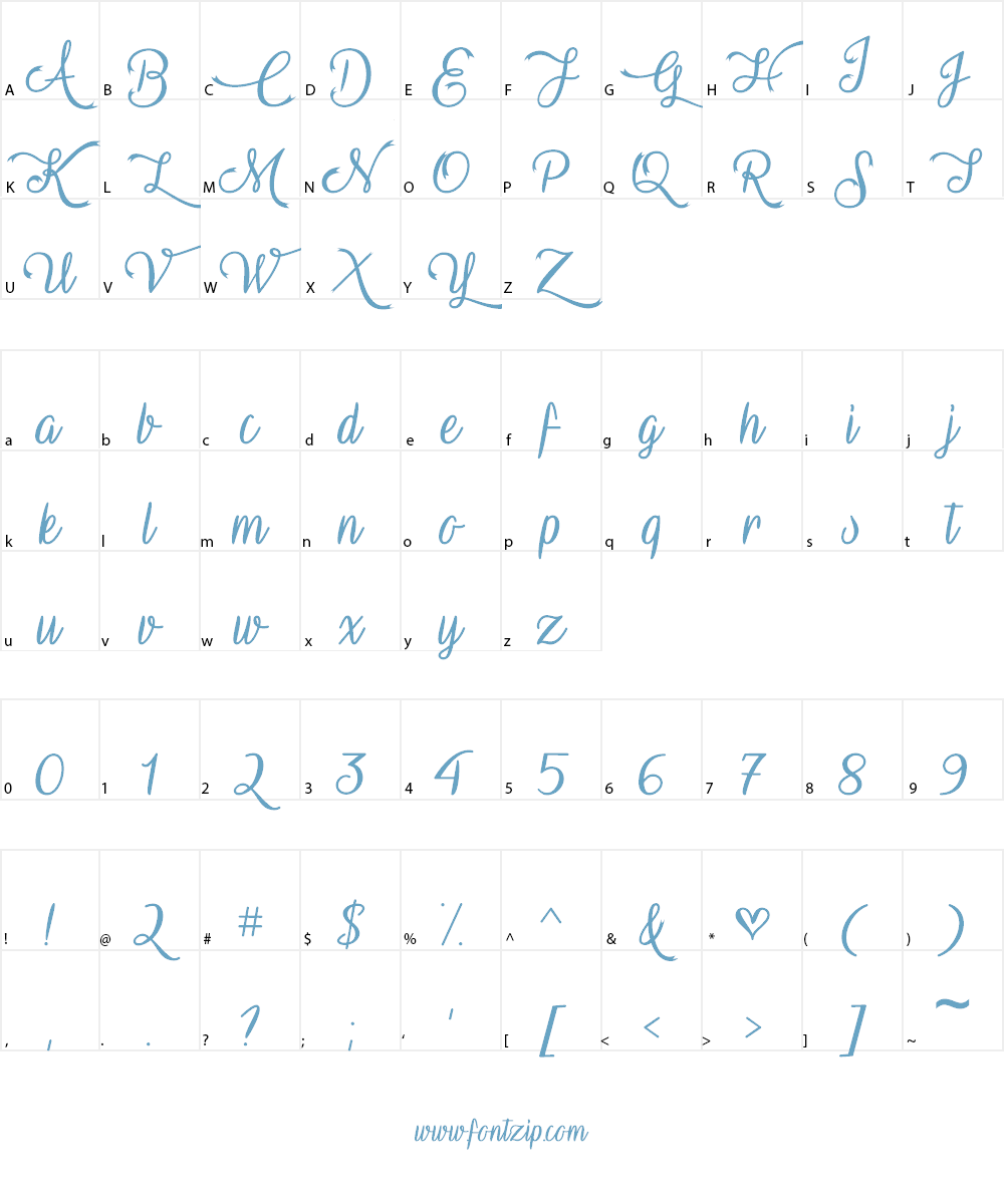 Vampire Calligraphy Font Character
